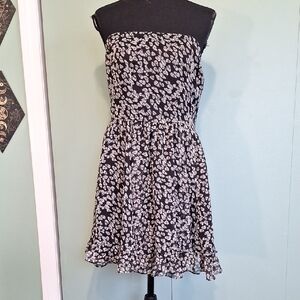 Tripp Nyc Daang Goodman Strapless Black And White Skull Print Dress Size Large
